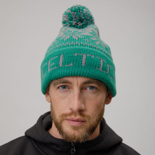 Celtic Adult Fair Isle Pom Beanie