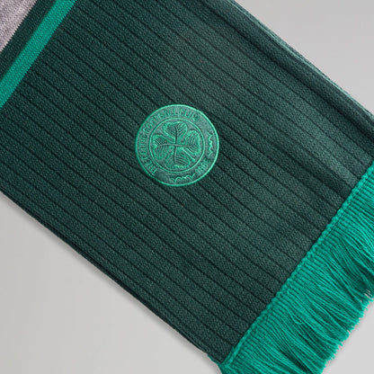 Celtic Adult Green Stripe Hat and Scarf Set