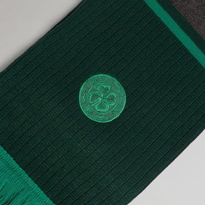 Celtic Adult Green Stripe Hat and Scarf Set