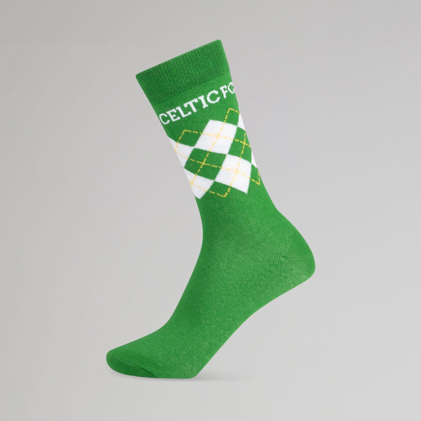 Celtic Argyle Print Green Socks