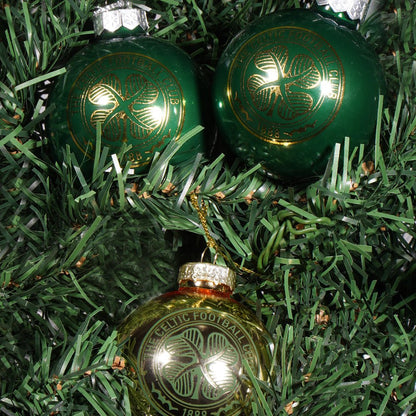 Celtic Christmas 3 Pack of Satin Luxury Baubles