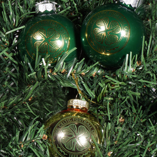 Celtic Christmas 3 Pack of Satin Luxury Baubles