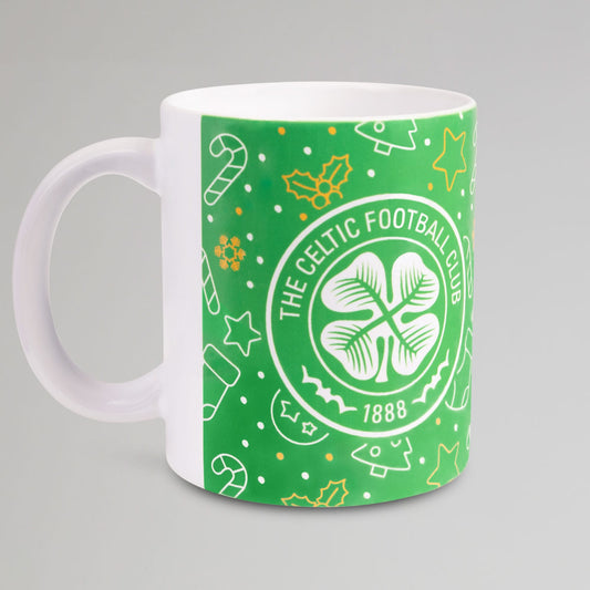Celtic Christmas Print Green Mug