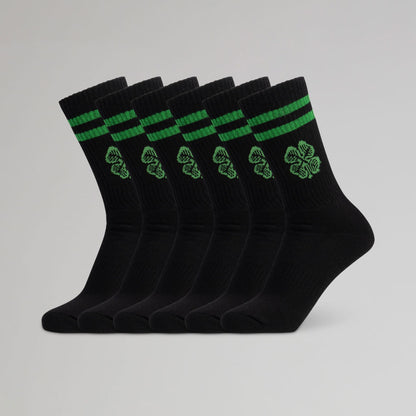 Celtic Clover Black socks 3 Pack