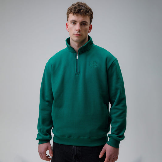 Celtic Clover Men's Dark Green Quarter Zip