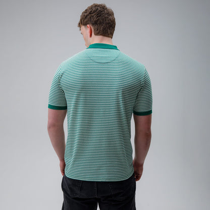 Celtic Clover Men's Geometric Print Polo Shirt