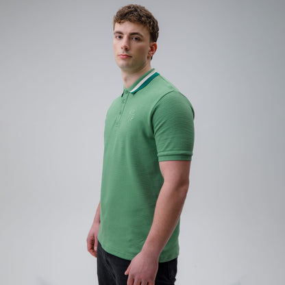 Celtic Clover Men's Ripple Green Polo Shirt