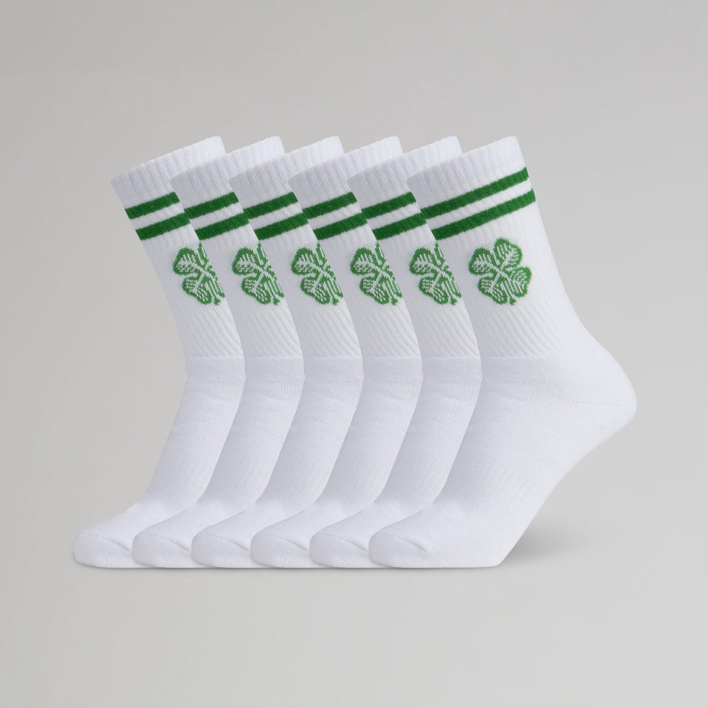 Celtic Clover White socks 3 Pack