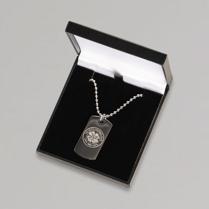 Celtic Crest Dog Tag Chain Necklace