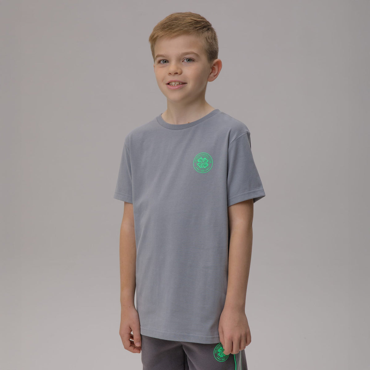 Celtic Crest Junior Back Print Grey T-Shirt