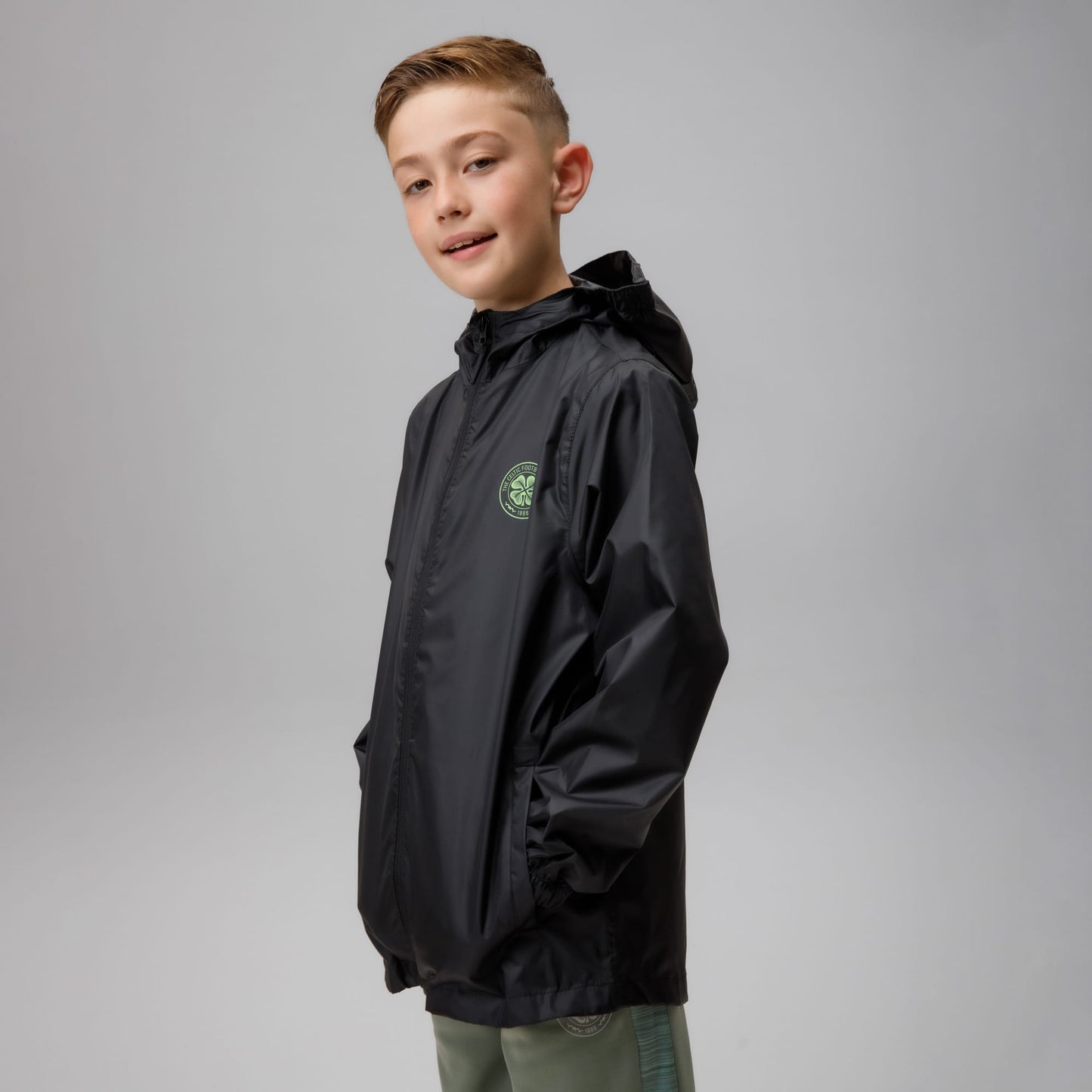 Celtic Crest Junior Black Packaway Jacket