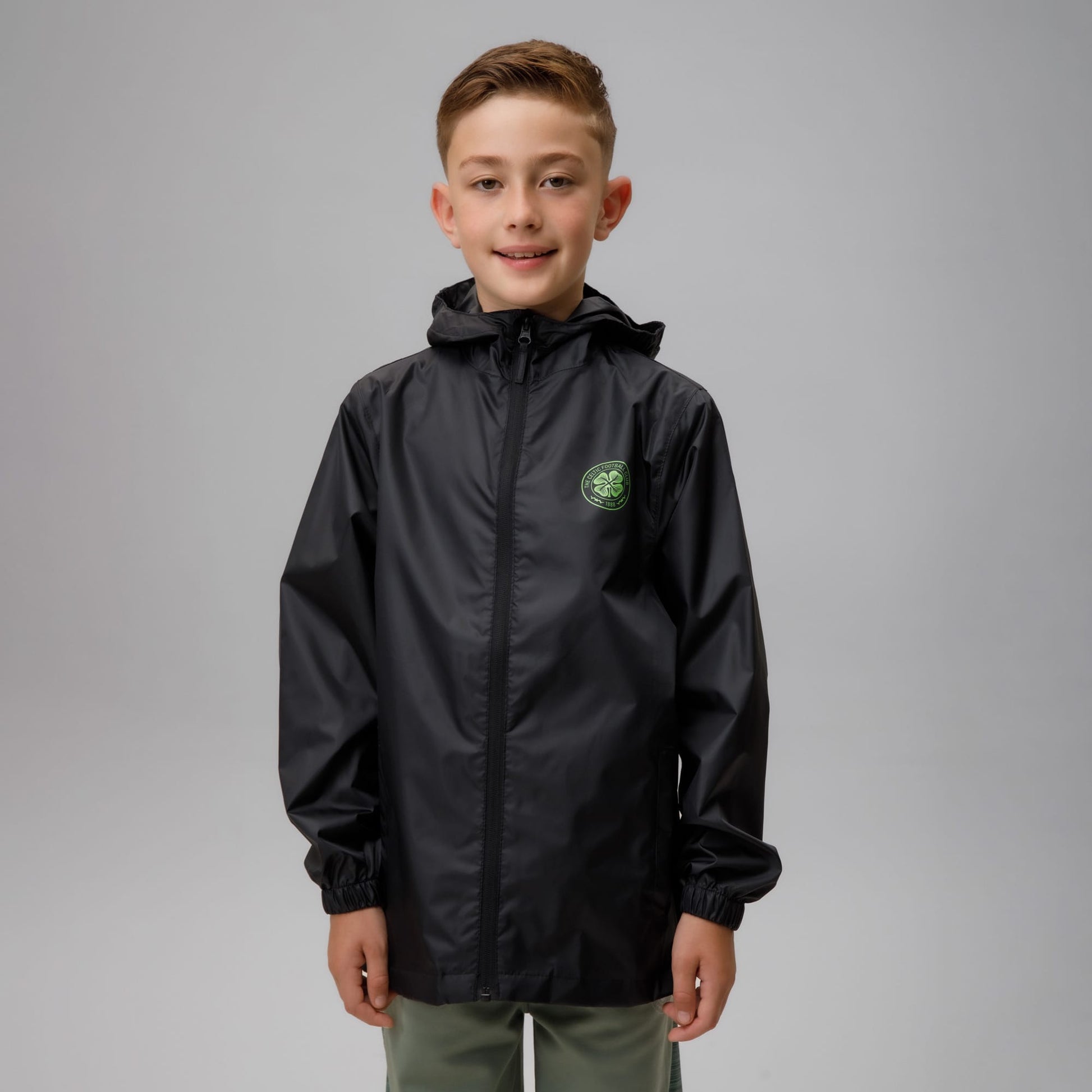 Celtic Crest Junior Black Packaway Jacket