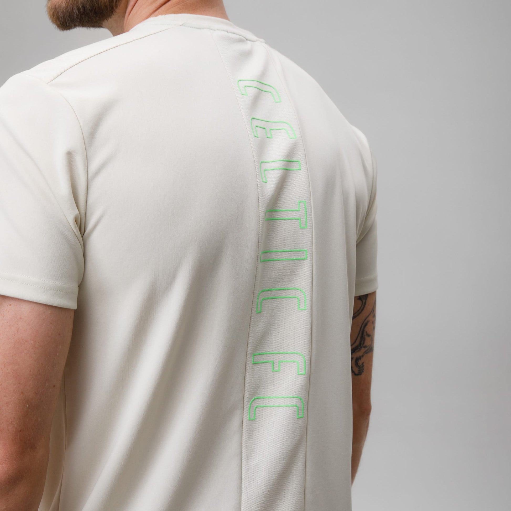 Celtic Crest Men's Back Print Cream T-Shirt