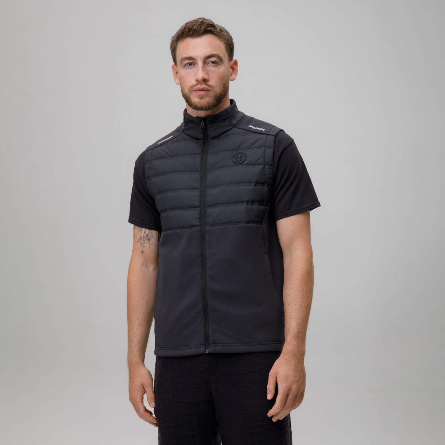Celtic Crest Men's Black Hybrid Gilet