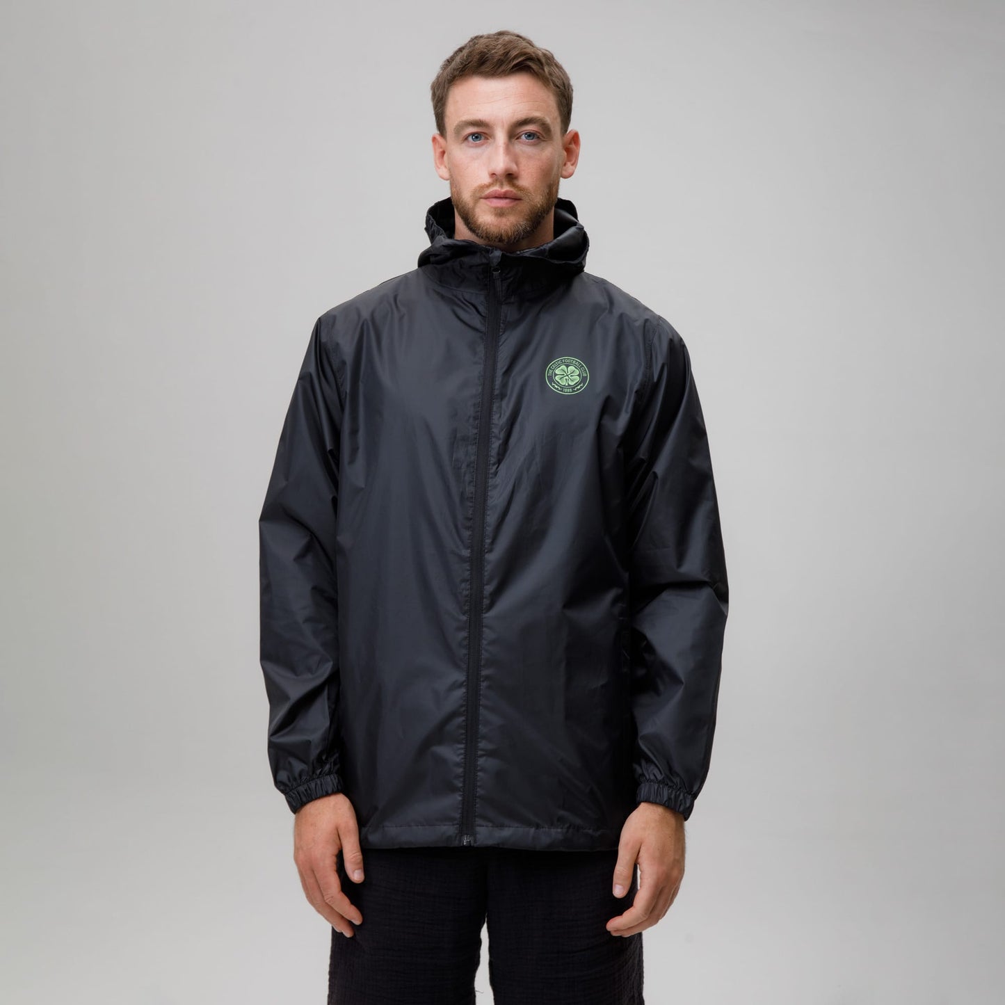 Celtic Crest Men's Black Packaway Jacket