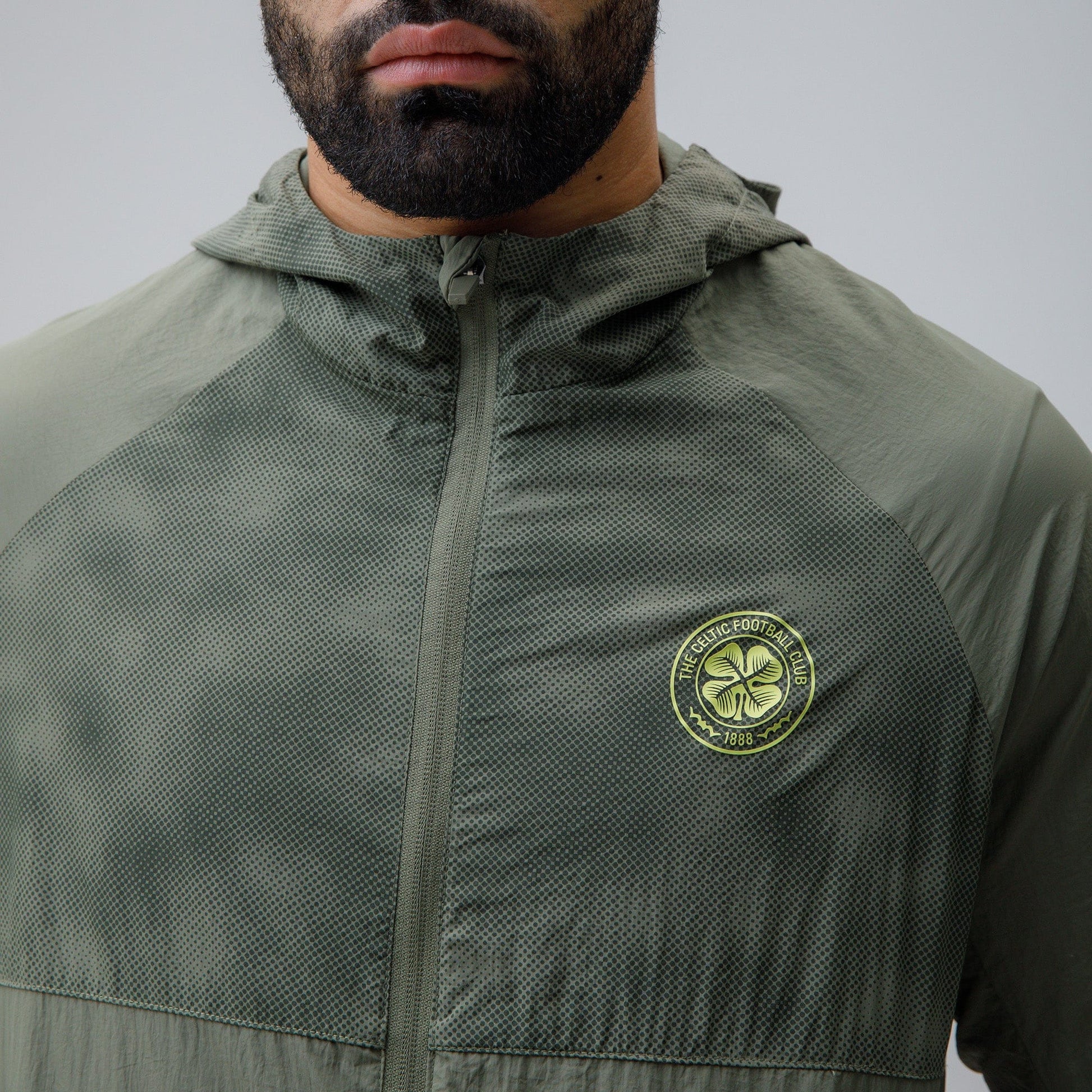 Celtic Crest Men's Cut & Sew Woven Khaki Jacket