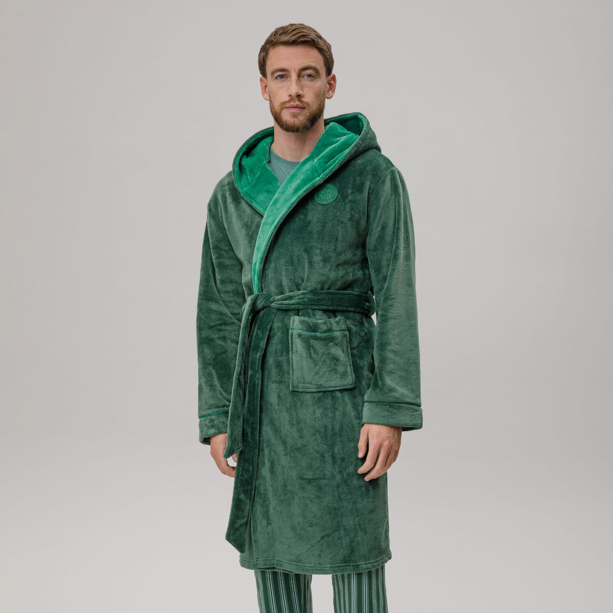 Celtic Crest Men's Green Robe