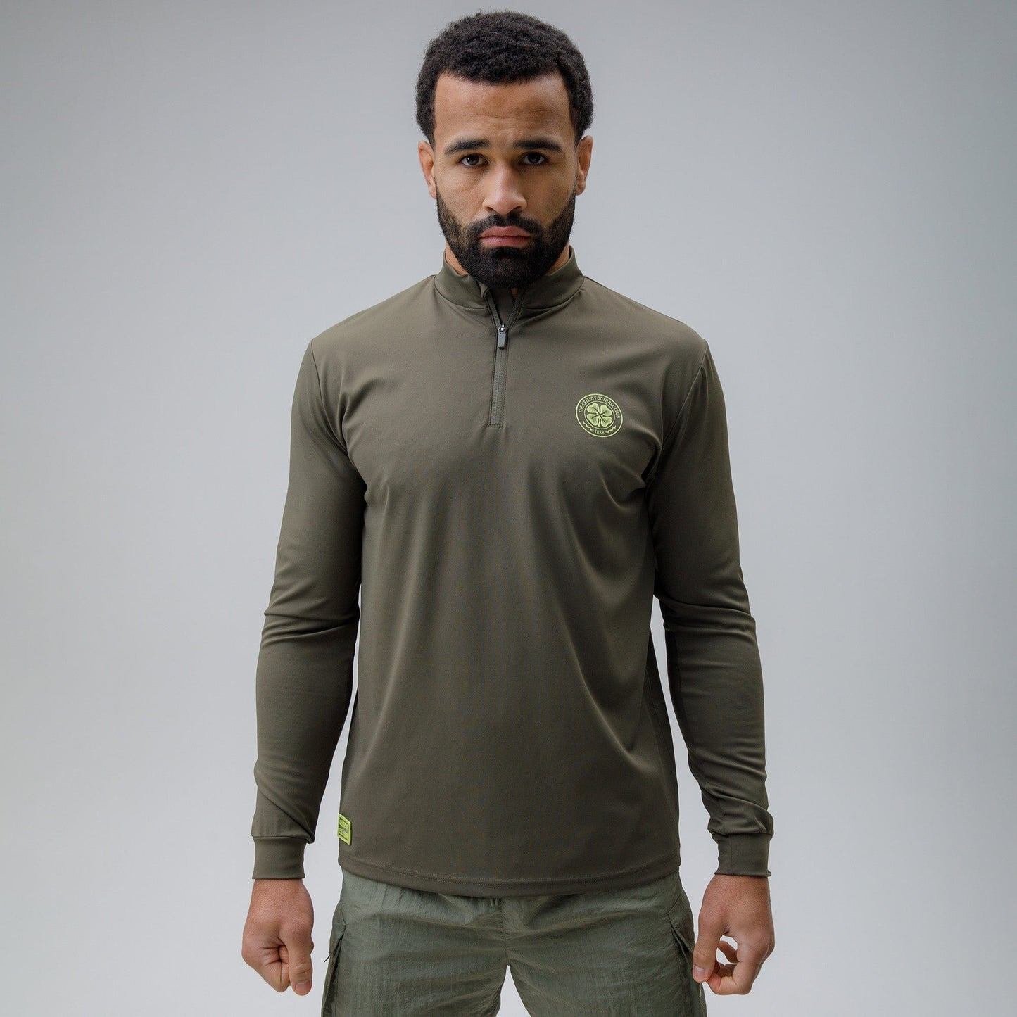 Celtic Crest Men's Khaki Quarter Zip