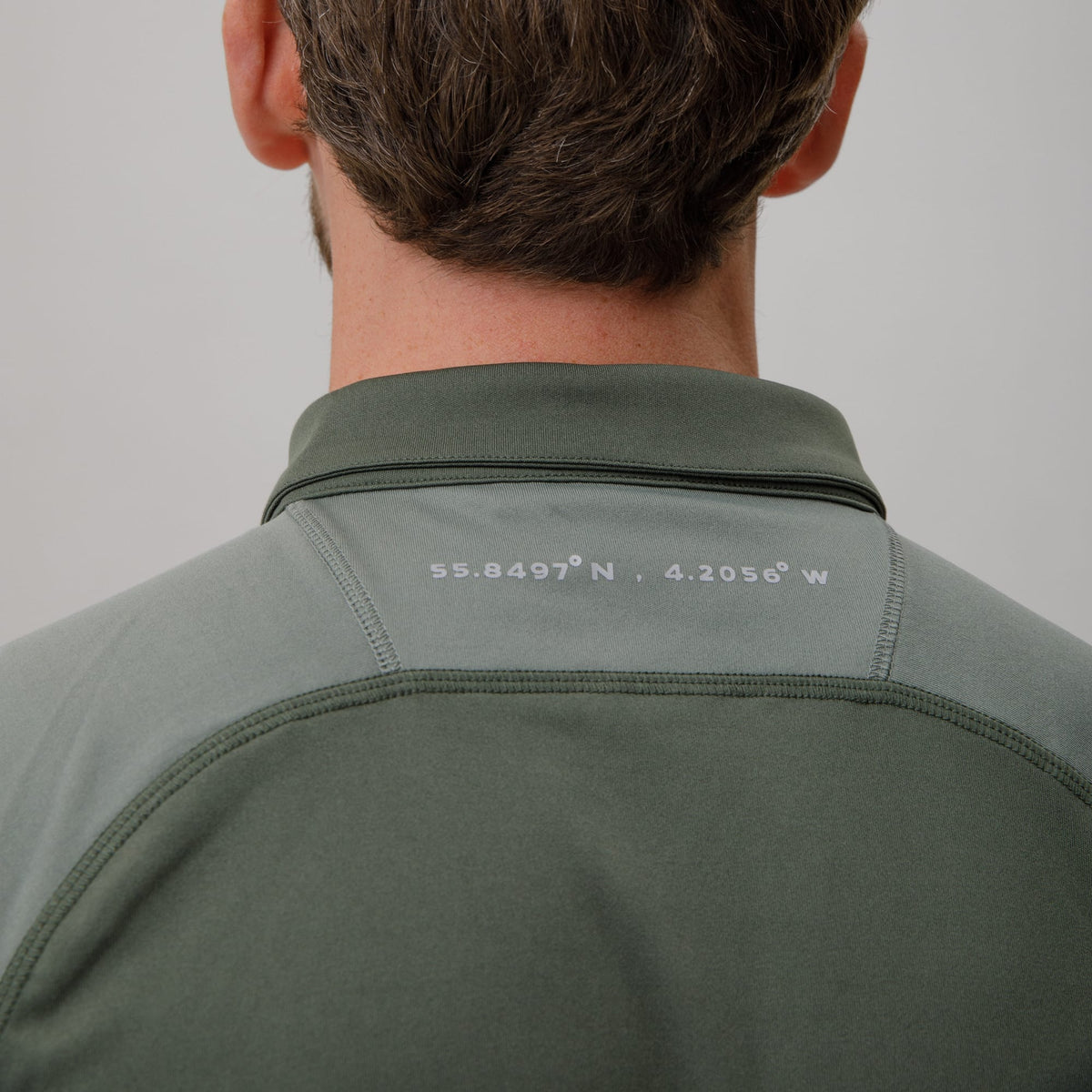 Celtic Crest Men's Sage Panel Polo Shirt
