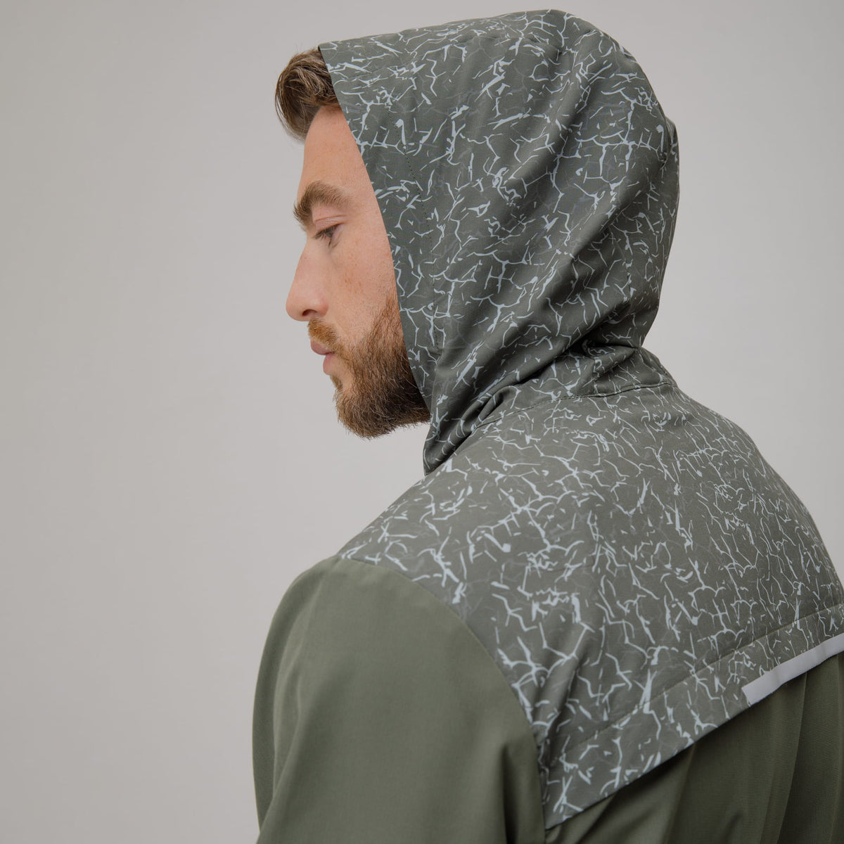 Celtic Crest Men's Windbreaker Sage Print Jacket