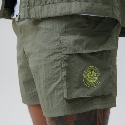 Celtic Crest Men's Woven Khaki Shorts