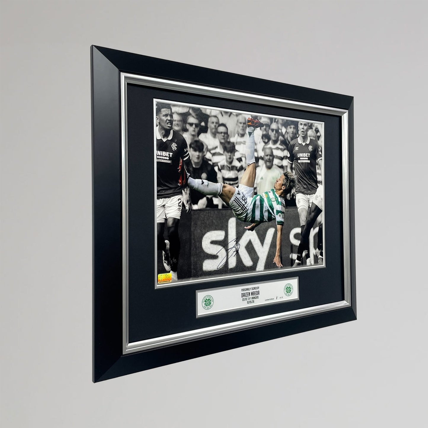 Celtic Daizen Maeda Overhead Kick Signed Print