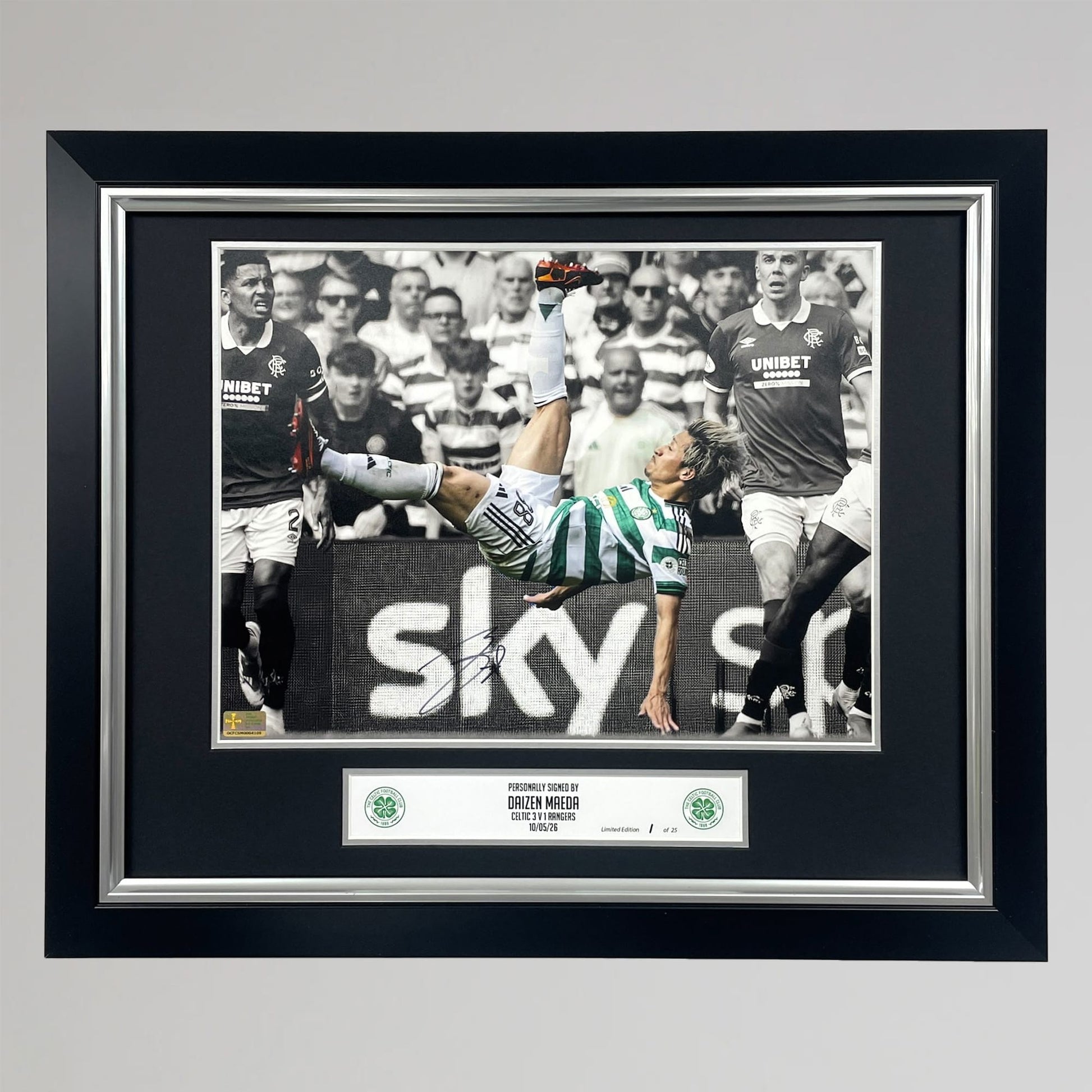 Celtic Daizen Maeda Overhead Kick Signed Print