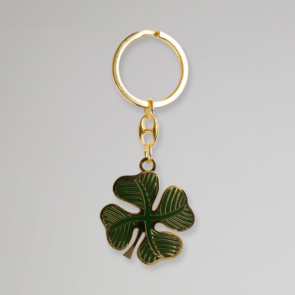 Celtic Gold Clover Keyring