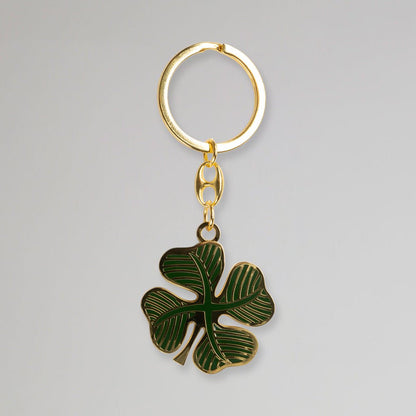 Celtic Gold Clover Keyring