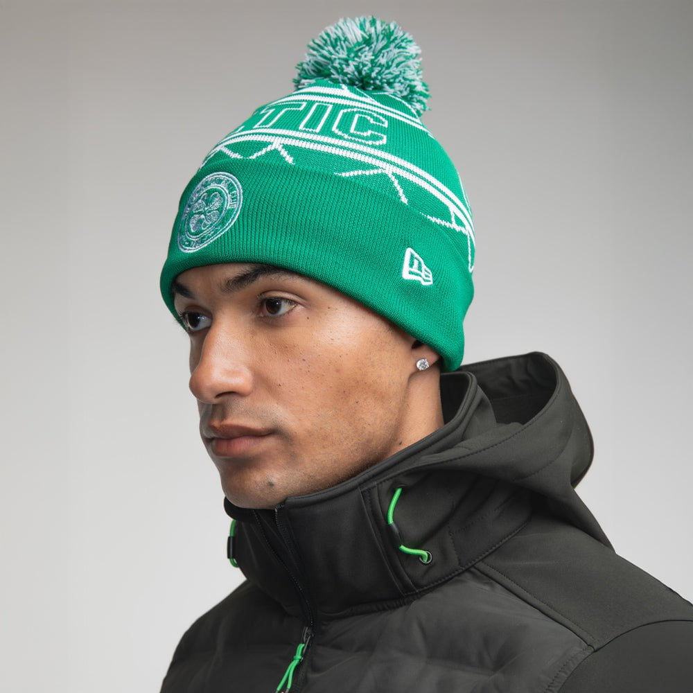Celtic Green Pom Pom New Era Beanie
