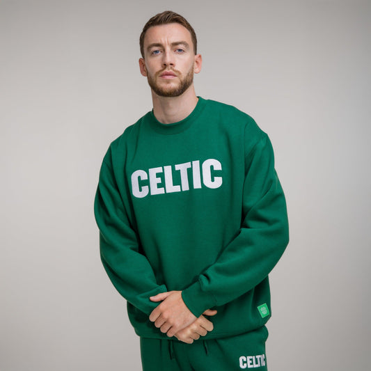 Celtic Green Text Crewneck Sweatshirt
