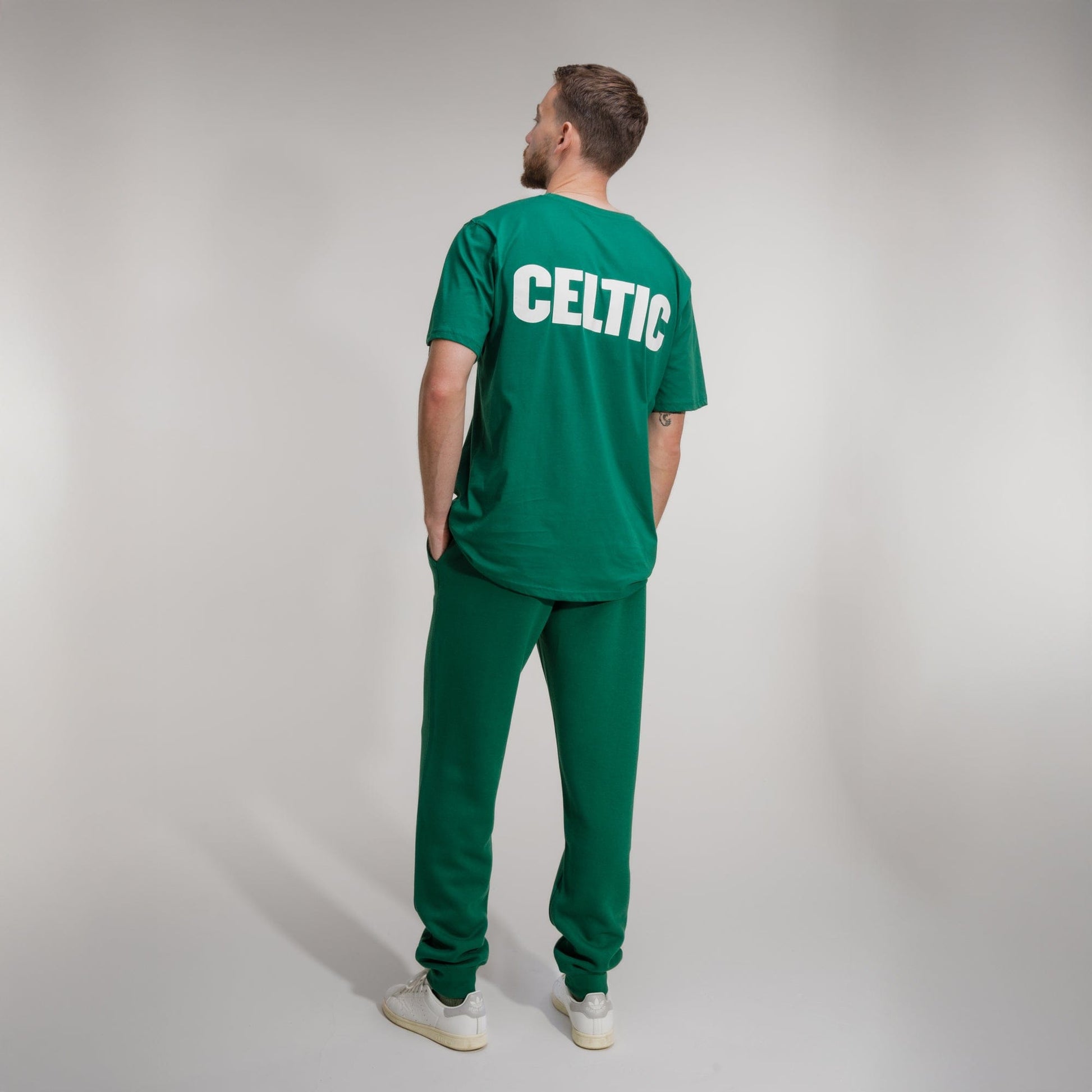 Celtic Green Text Joggers