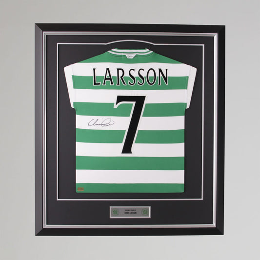 Celtic Henrik Larsson 2000/01 Signed Framed Shirt