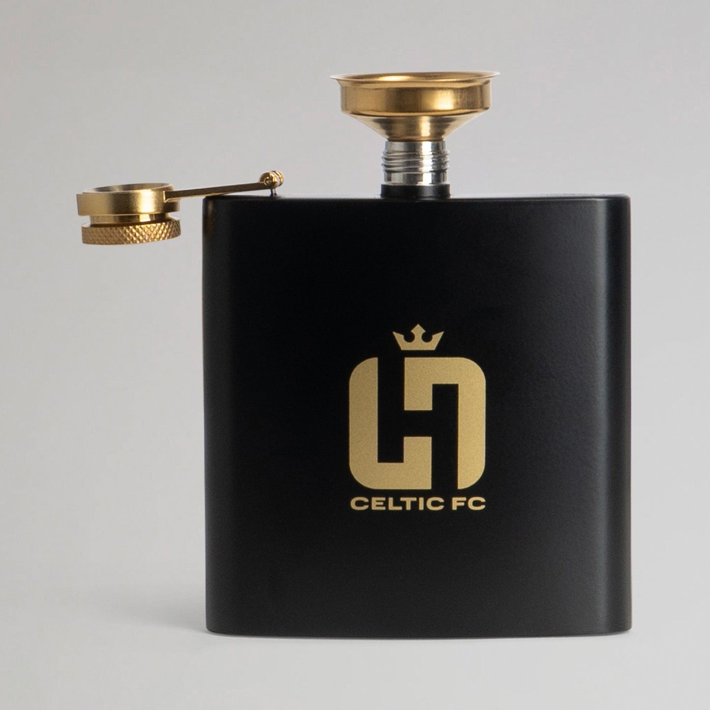 Celtic Henrik Larsson Black Hipflask Set
