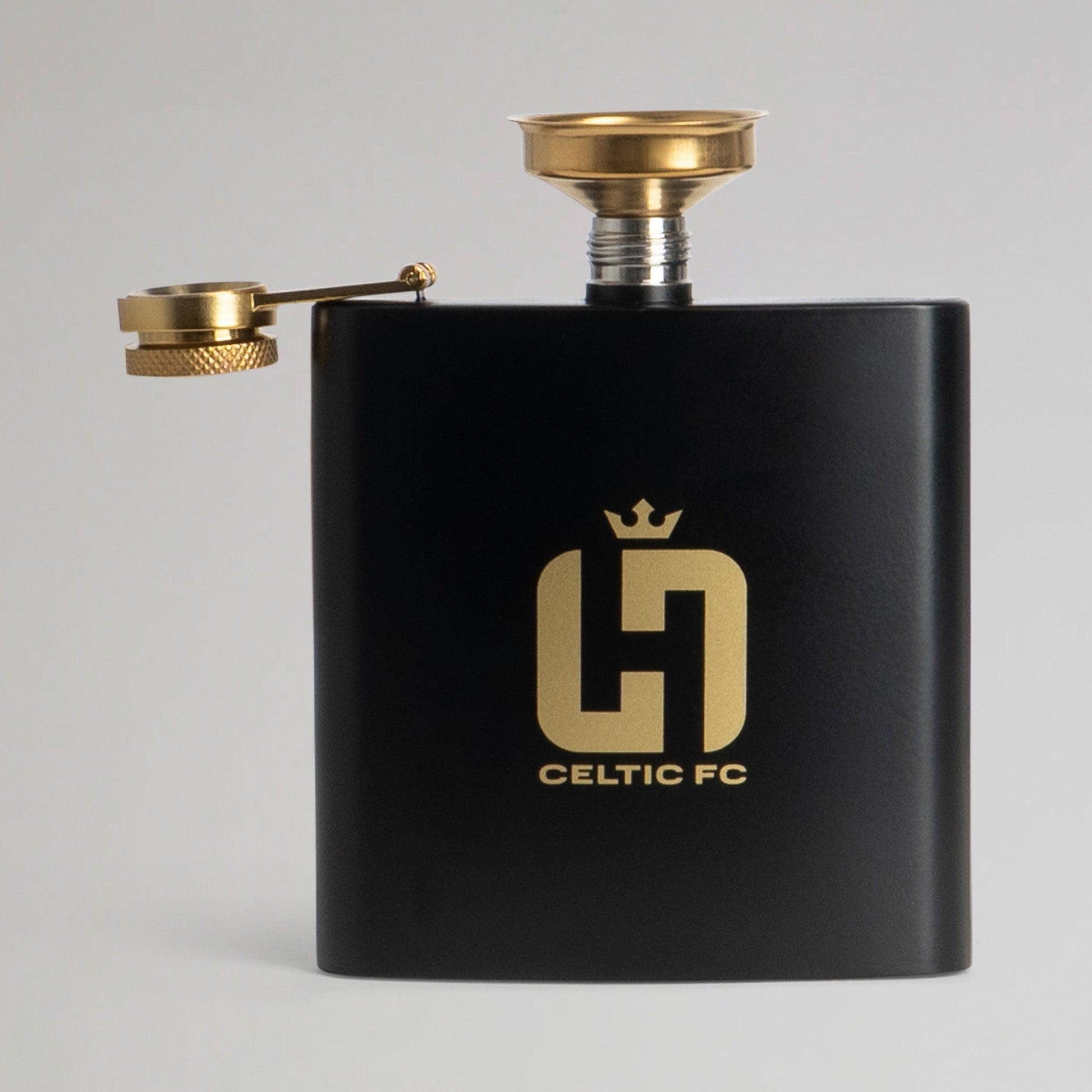 Celtic Henrik Larsson Black Hipflask Set