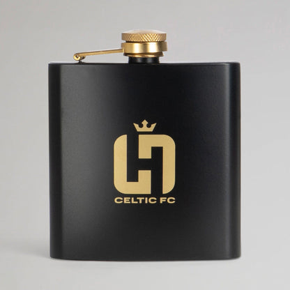 Celtic Henrik Larsson Black Hipflask Set
