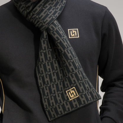Celtic Henrik Larsson Black Monogram Scarf