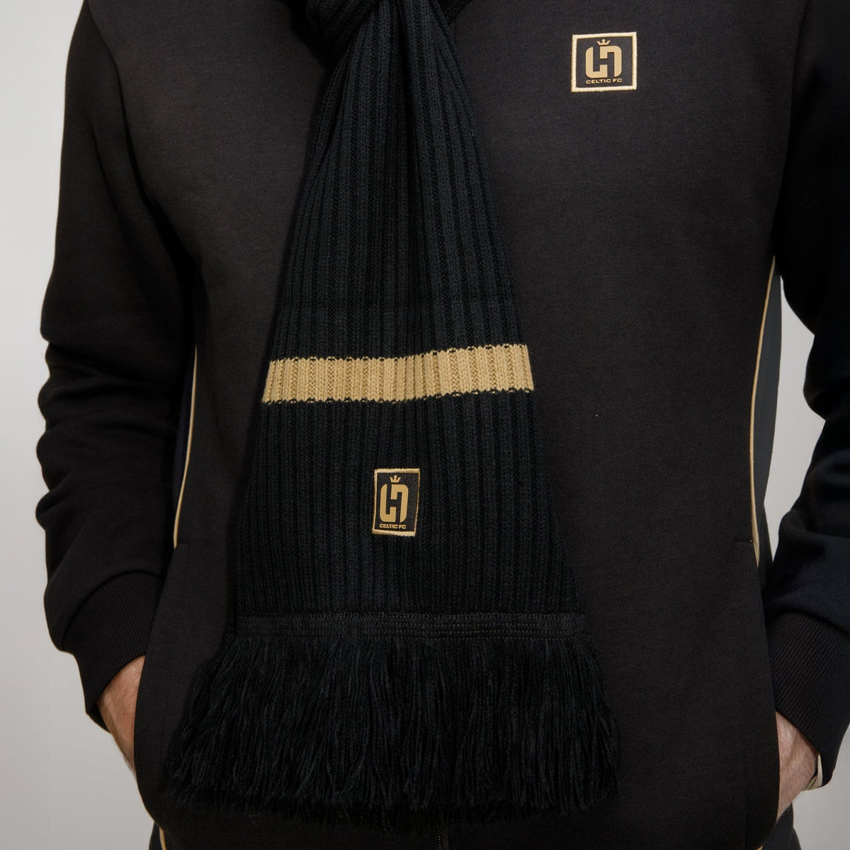 Black Ribbed Scarf Celtic Henrik Larsson Black Ribbed Scarf – Official Celtic Store