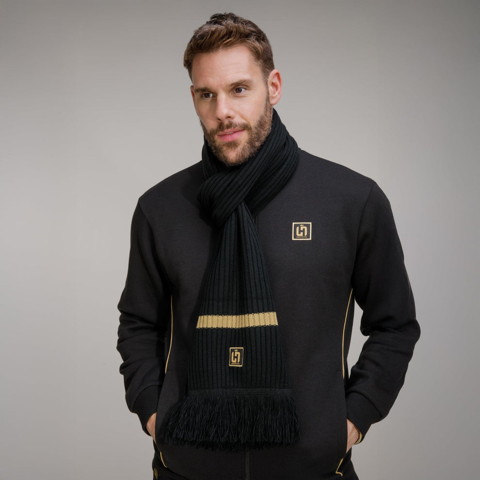 Celtic Henrik Larsson Black Ribbed Scarf – Official Celtic Store
