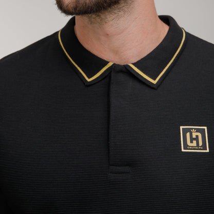 Celtic Henrik Larsson Black Tipped Polo Shirt
