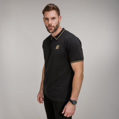 Celtic Henrik Larsson Black Tipped Polo Shirt