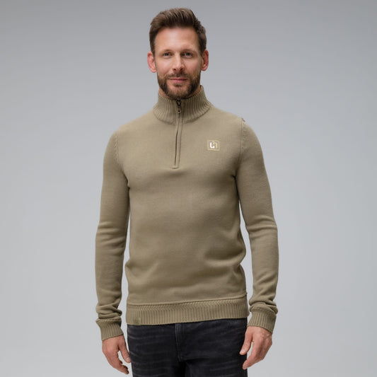 Celtic Henrik Larsson Men's Khaki Quarter Zip