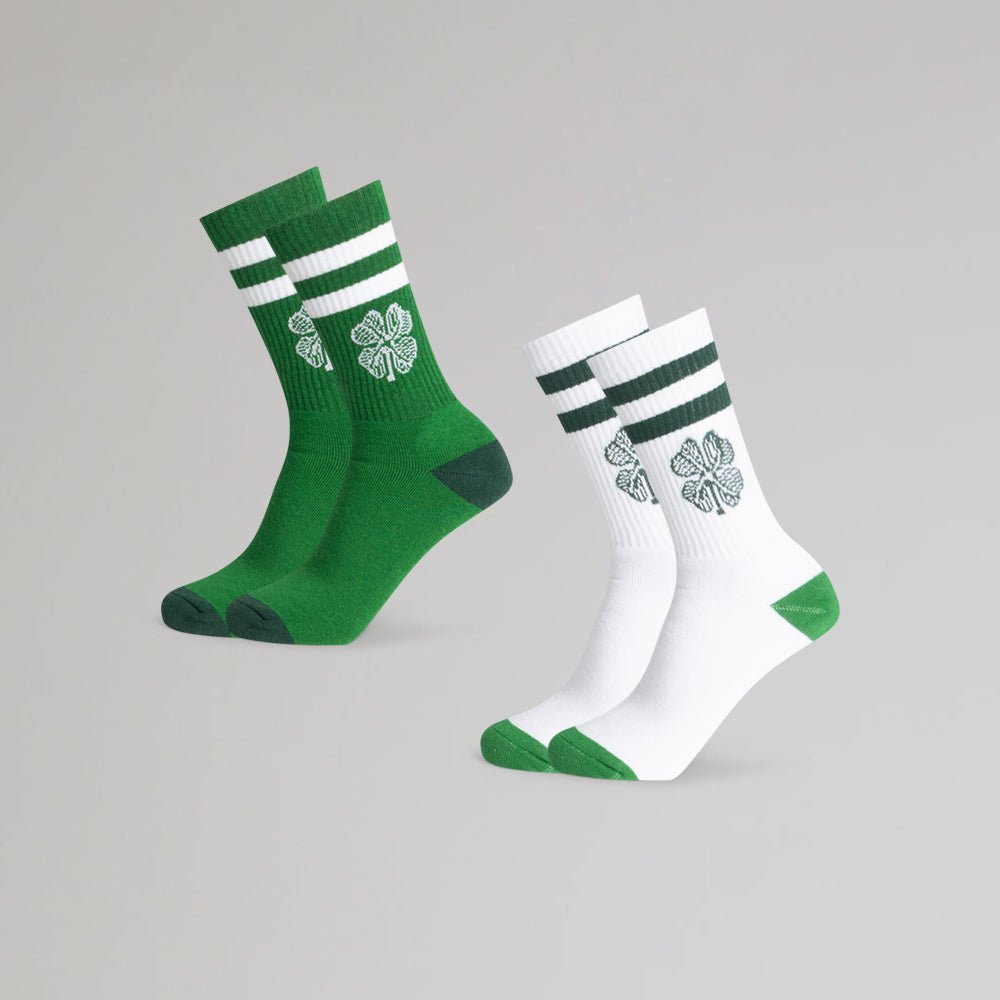 Celtic Junior 2 Pack Clover Crew Socks