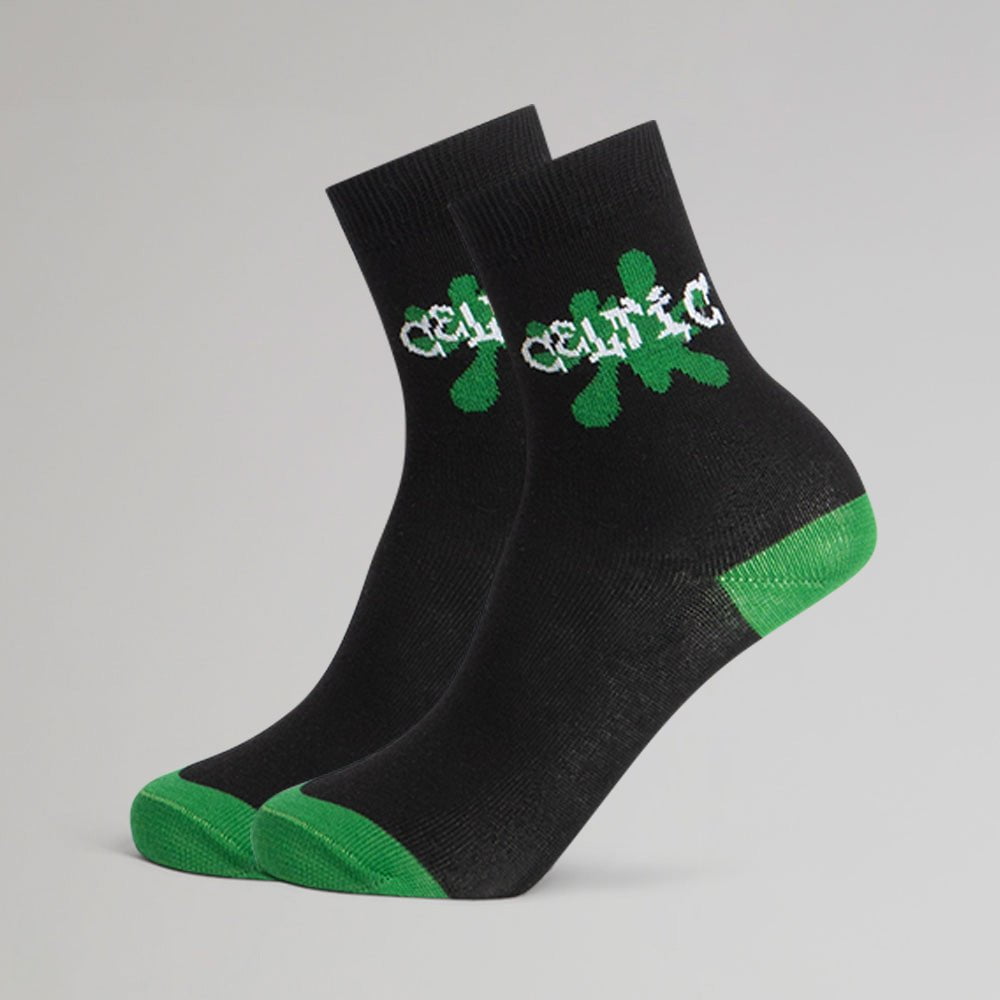 Celtic Junior 2 Pack Text Socks