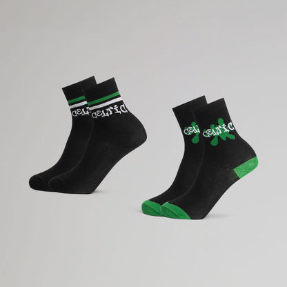 Celtic Junior 2 Pack Text Socks