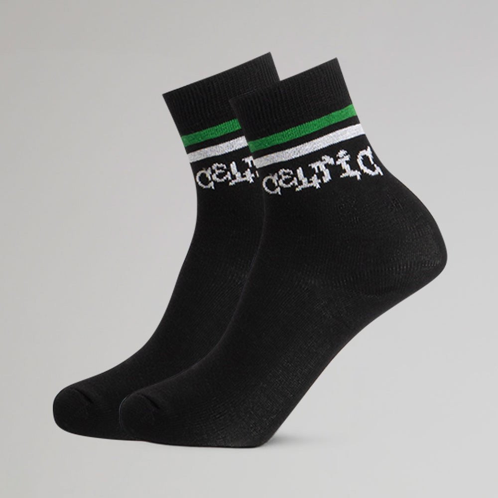 Celtic Junior 2 Pack Text Socks
