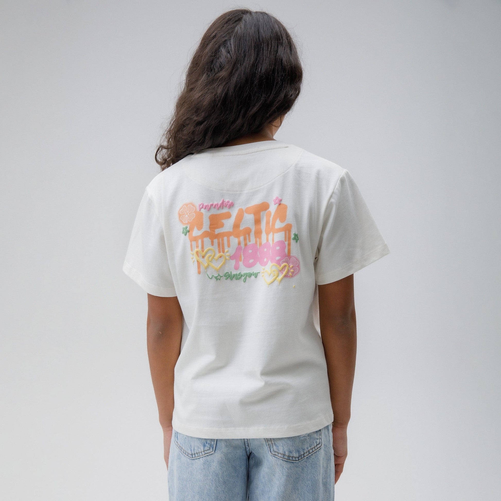 Celtic Junior Back Print White T-Shirt