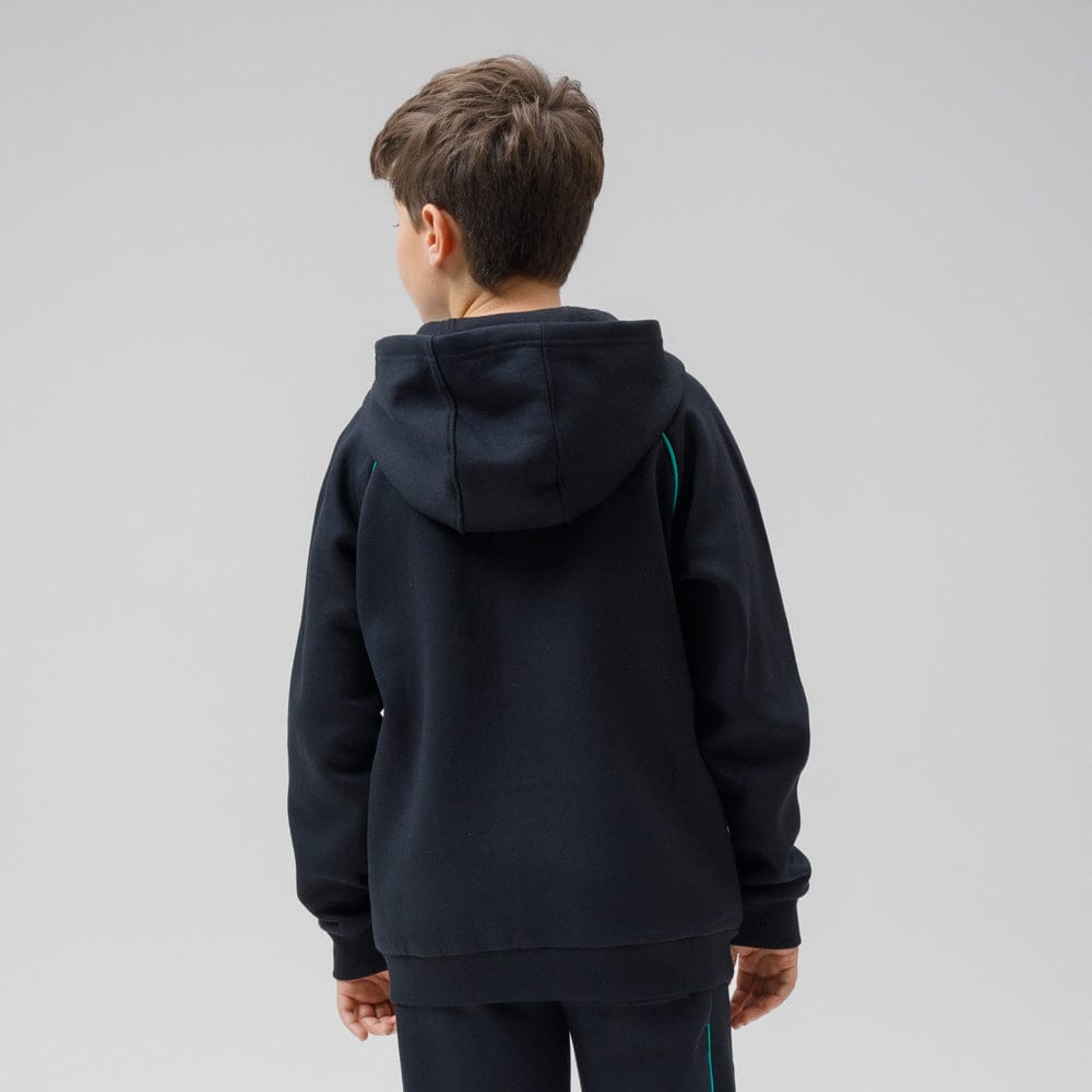 Celtic Junior Black Front Zip Hoodie