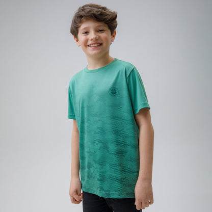 Celtic Junior Camo Dot Print Green T-Shirt