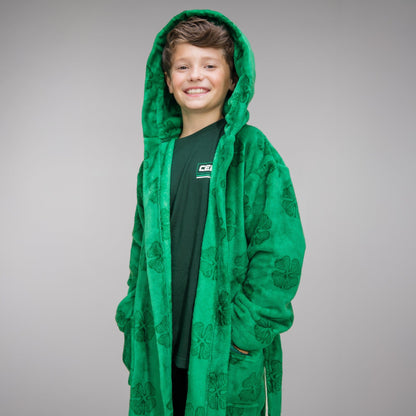 Celtic Junior Clover Print Robe
